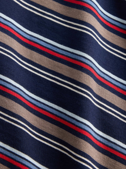 Organic Cotton VintageSoft T-Shirt - Navy blue stripe