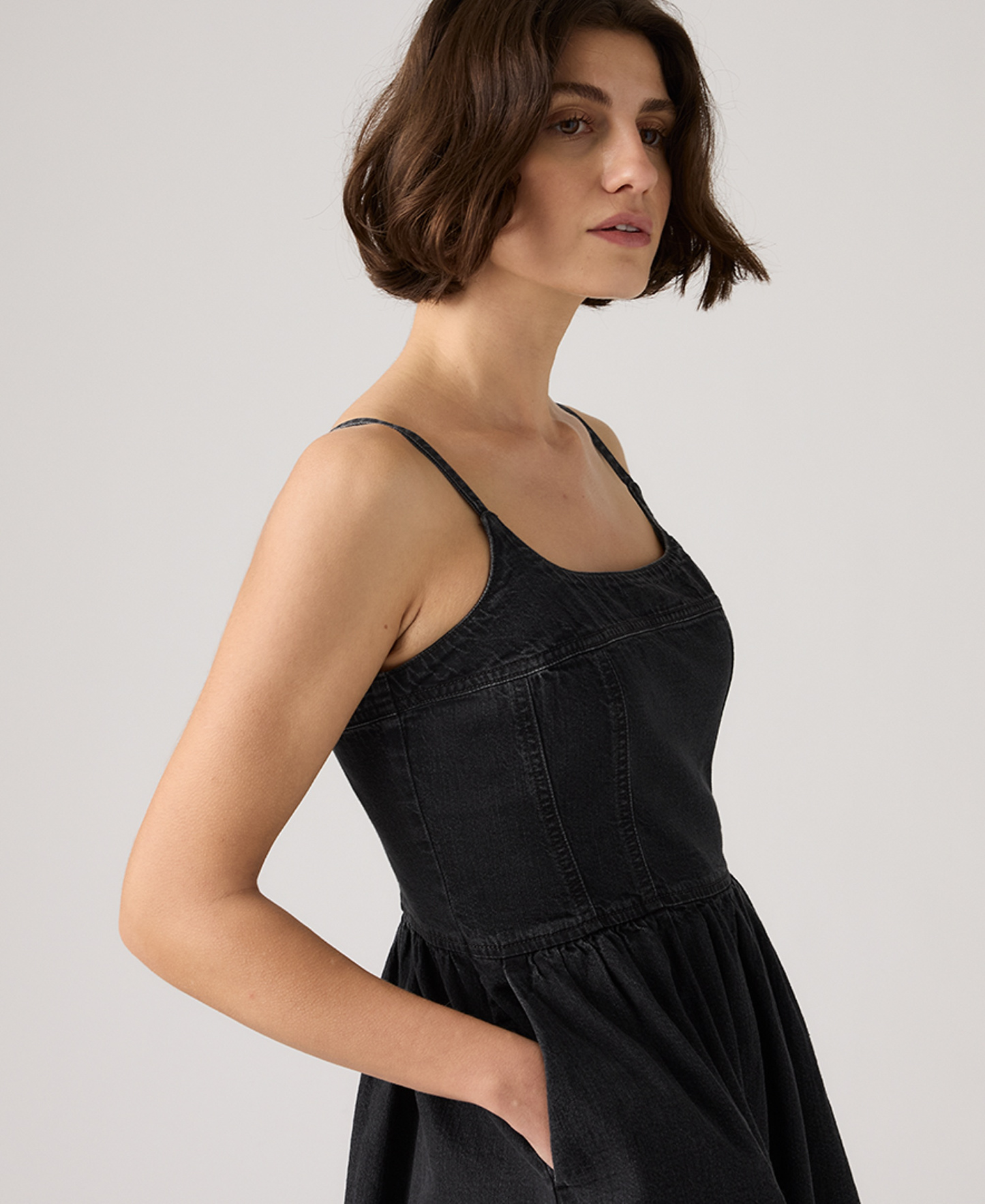 Levi's Women's Jadine Square Neck Denim Mini Dress - First Or Last Dress