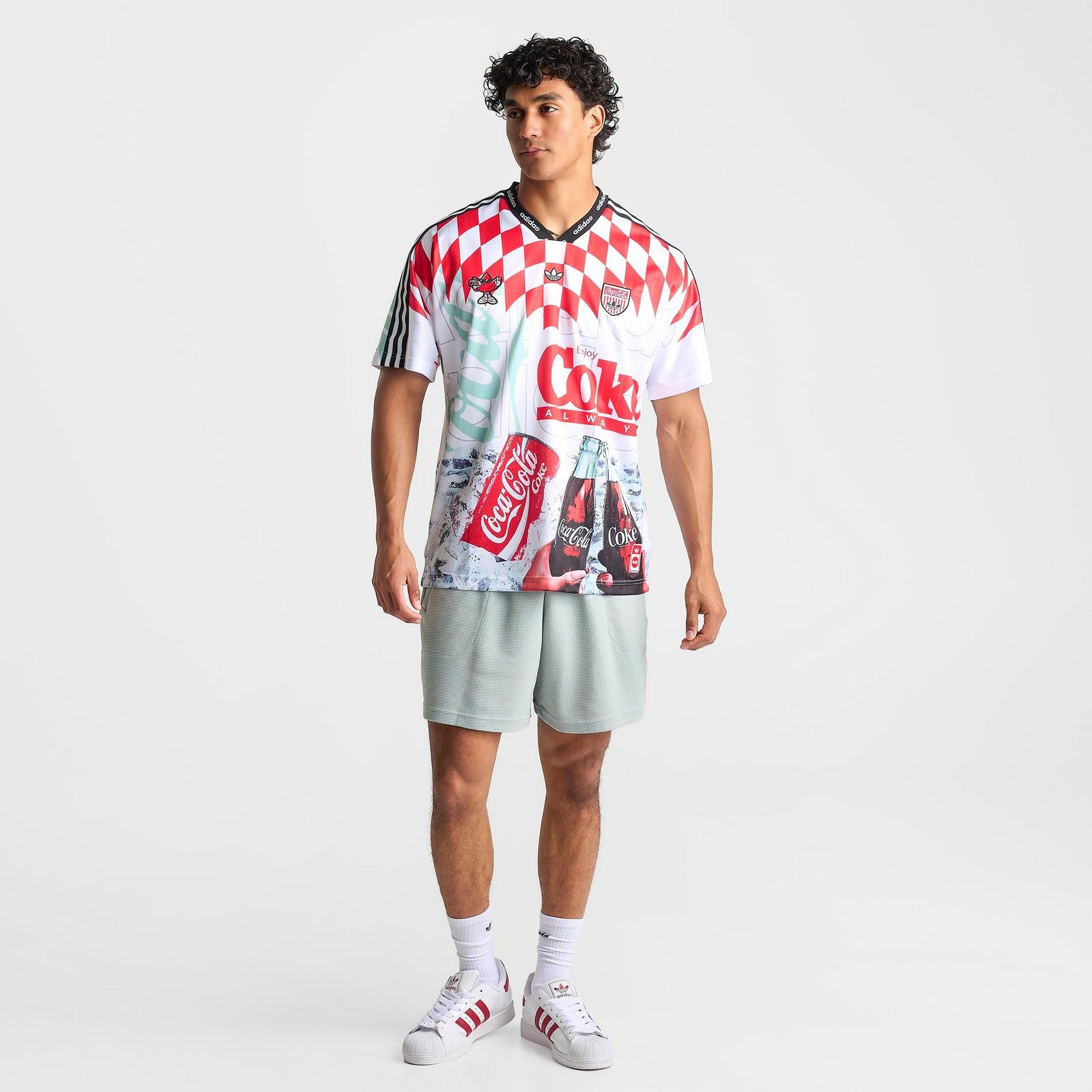 Men's adidas Originals x Coca-Cola Mashup Soccer Jersey - White/Multi - view 2