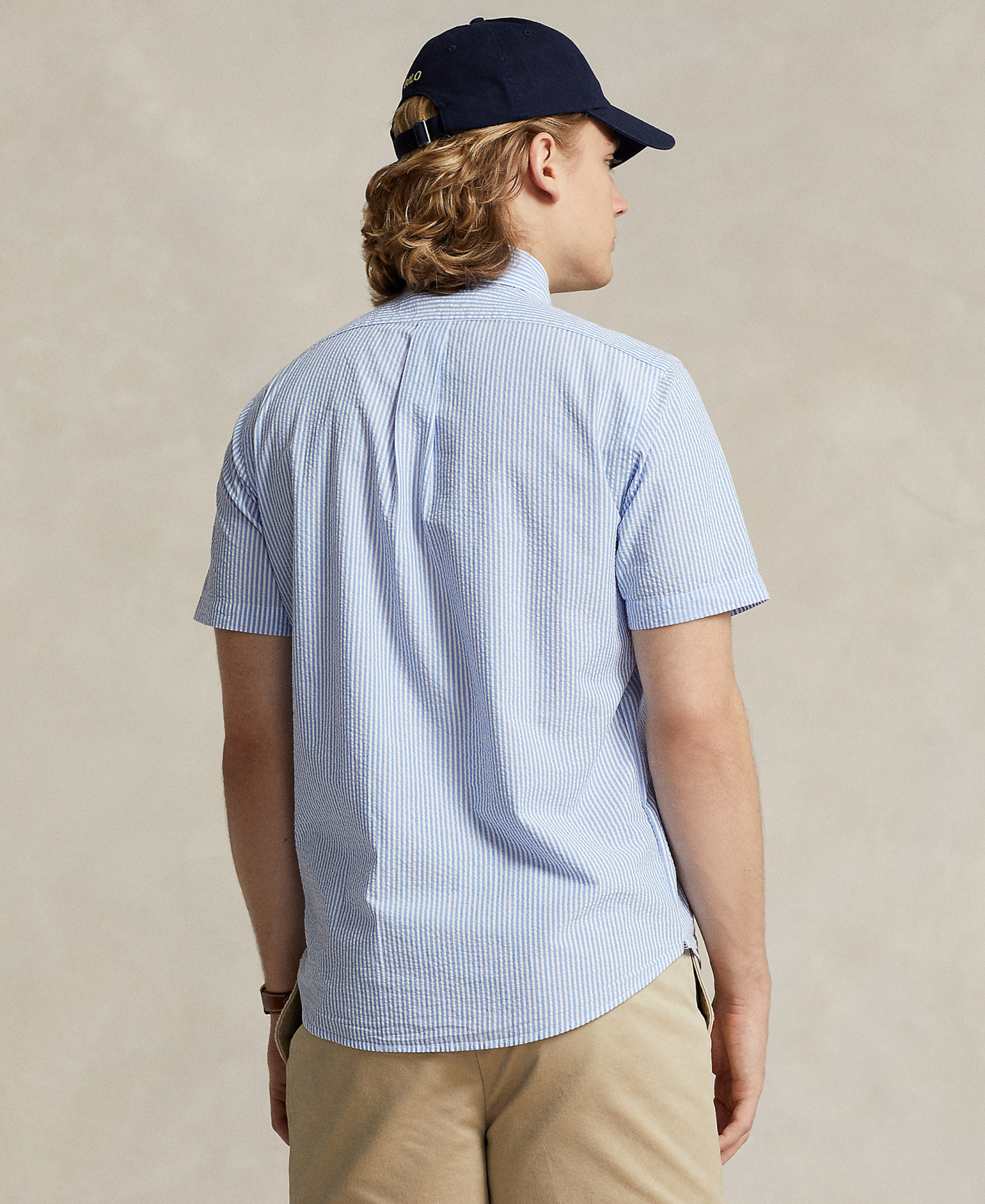 Polo Ralph Lauren Men's RL Prepster Classic-Fit Seersucker Shirt - Blue/White