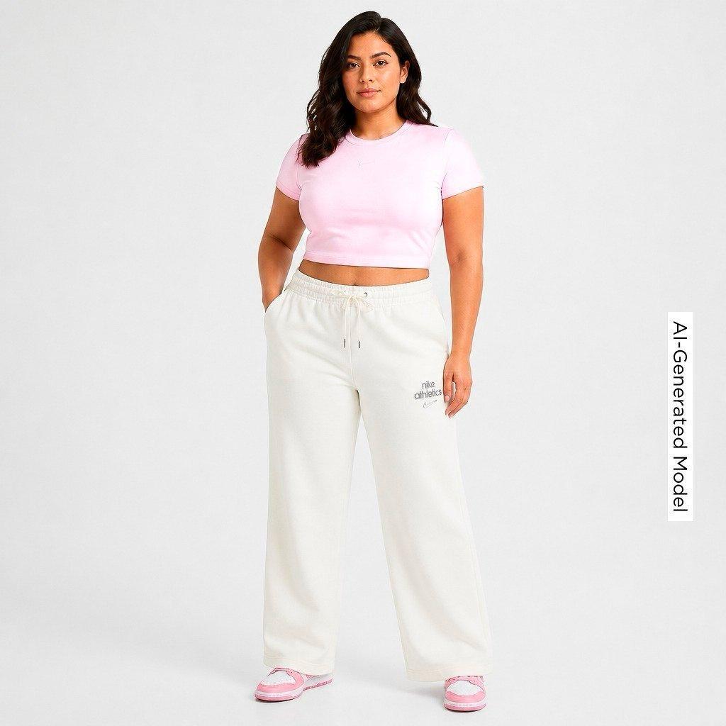 Women's Nithtke Sportswear Chill Knit Cropped T-Shirt - Pink Foam