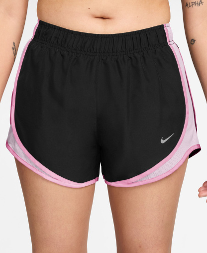 Nike Women's Tempo Dri-FIT Mid-Rise Running Shorts - Black/bleached Lilac/reflective Silv