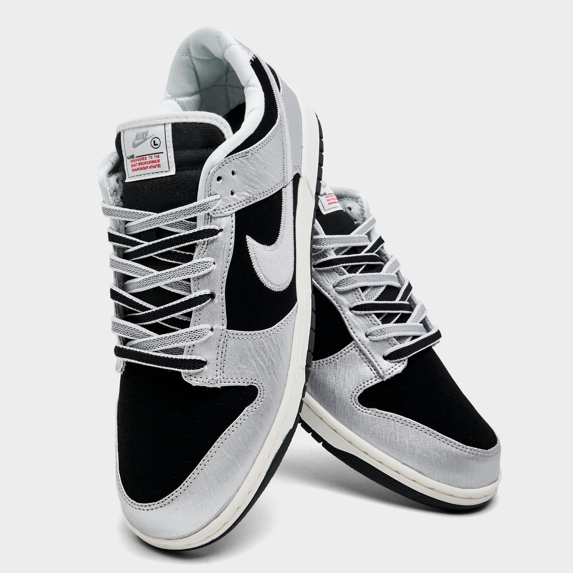 Men's Nithtke Dunk Low Retro Casual Shoes - Part 2 - Metallic Silver/Black/Sail/Metallic Silver - Detail shot