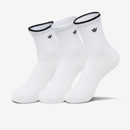 adidas Originals Trefoil Luna Quarter Socks (3-Pack) - White