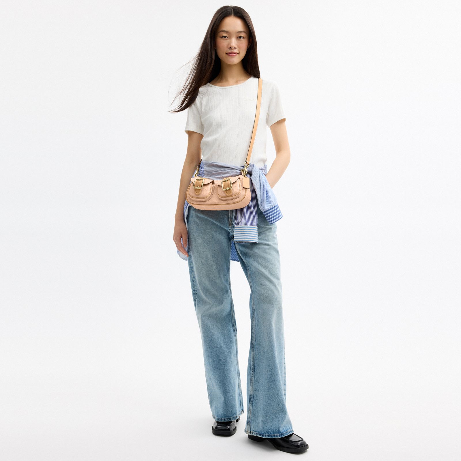 Ashton Shoulder Bag In Signature Leather - Gold/Faded Blush - view 2