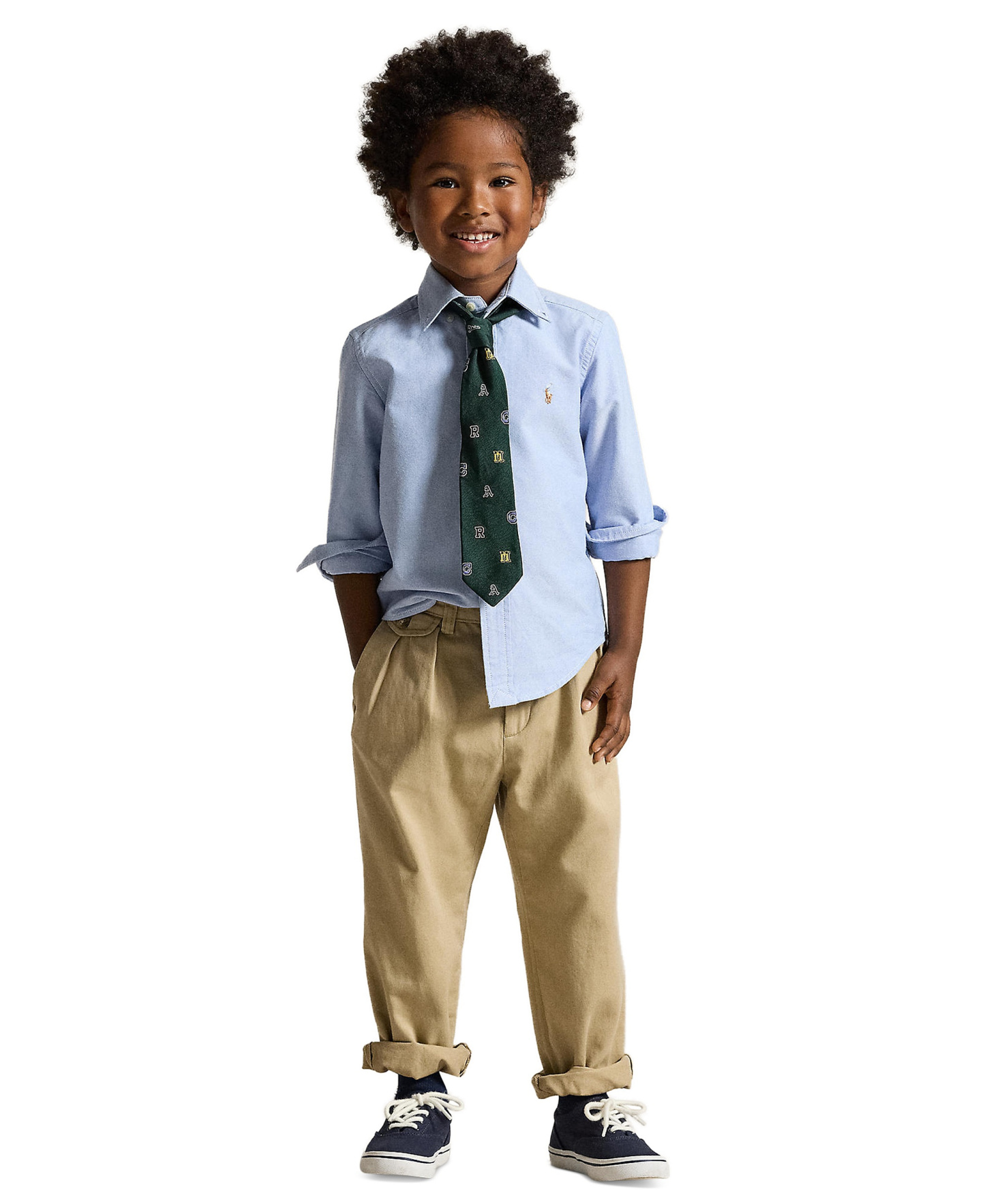 Polo Ralph Lauren Boys' 2T-7 Cotton Oxford Shirt - Lt Blue