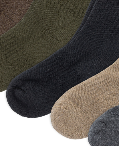 Polo Ralph Lauren Boys' 4-11 Solid Crew Socks, 6-Pack - Charcoal