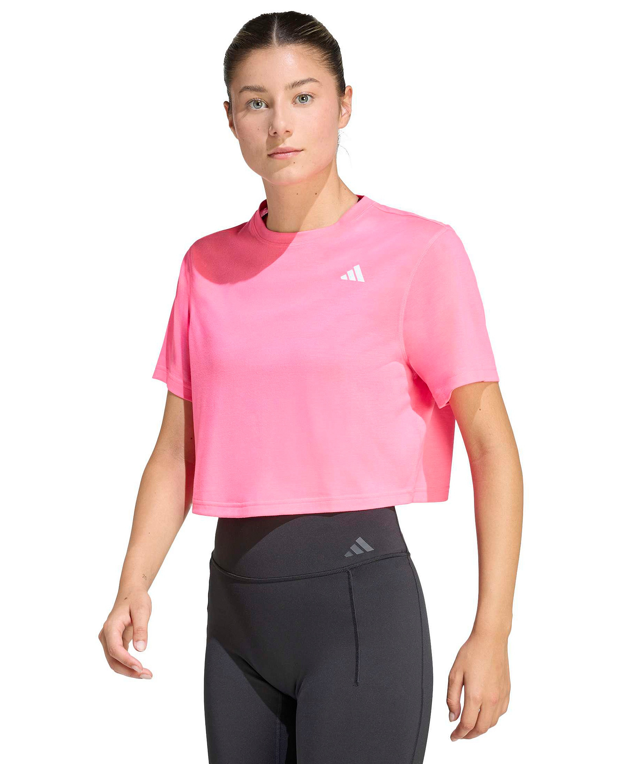 adidas Women's Train Essentials Boxy Workout T-Shirt - Lucid Pink