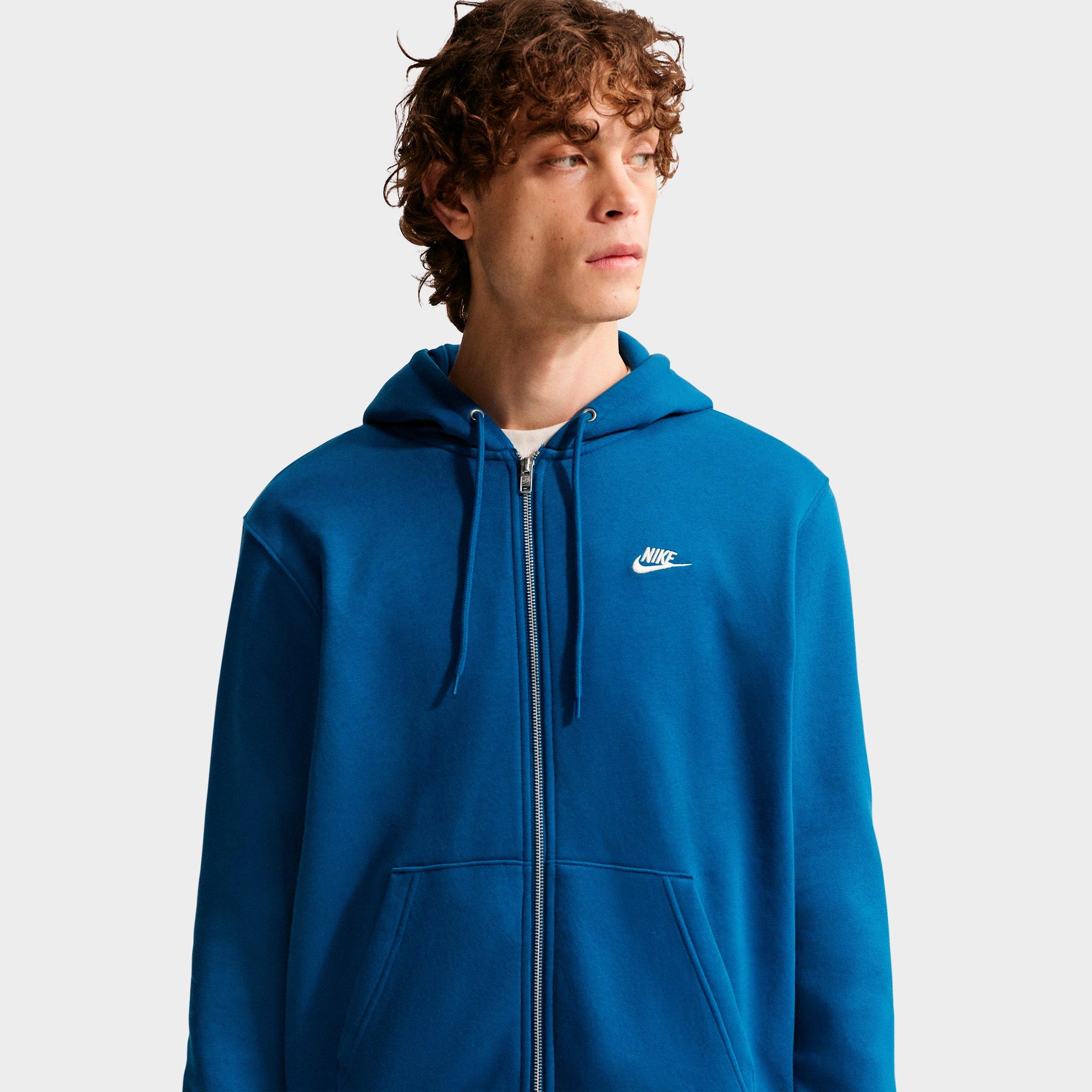 Men's Nithtke Club Fleece Embroidered Premium Full-Zip Hoodie - Part 1 - Court Blue/Court Blue/Light Khaki