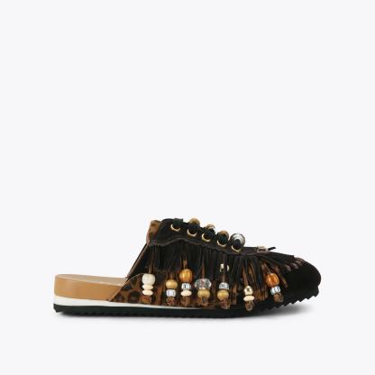 Kurt Geiger London Islington P Fringe Mule - Brown