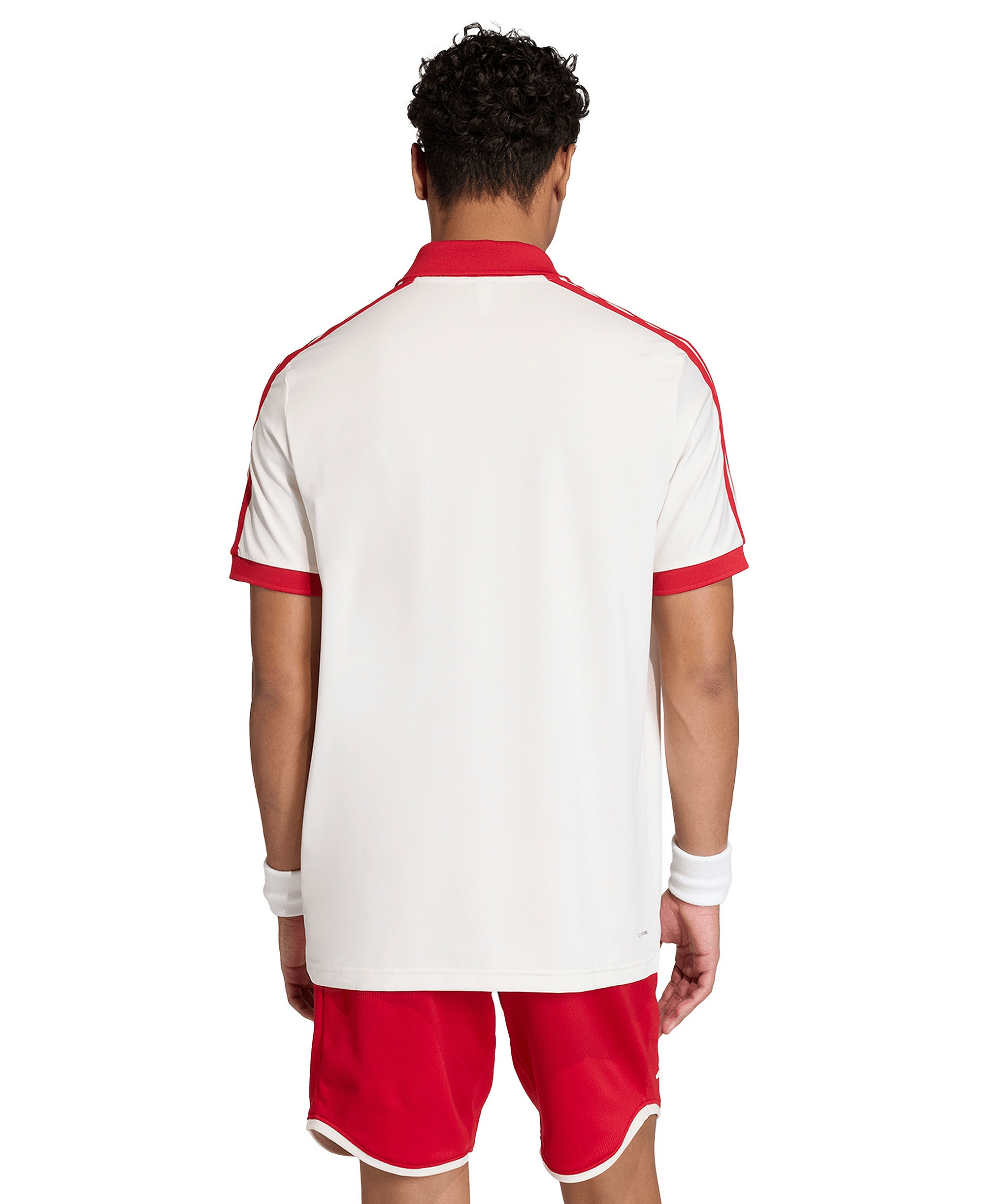 adidas Men's Heritage Short-Sleeve Polo Shirt - Chalk White/Red