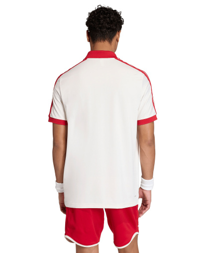 adidas Men's Heritage Short-Sleeve Polo Shirt - Chalk White/Red