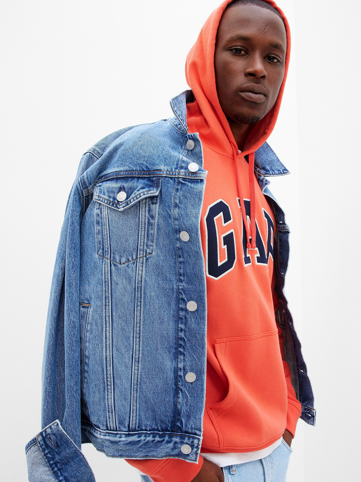 Adult VintageSoft Arch Logo Hoodie - fire ball
