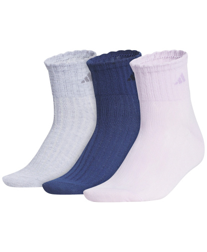 adidas Women's Sport Fashion Quarter Socks, 3-Pack - Ice Lavender/noble Indigo/cool Light Heather