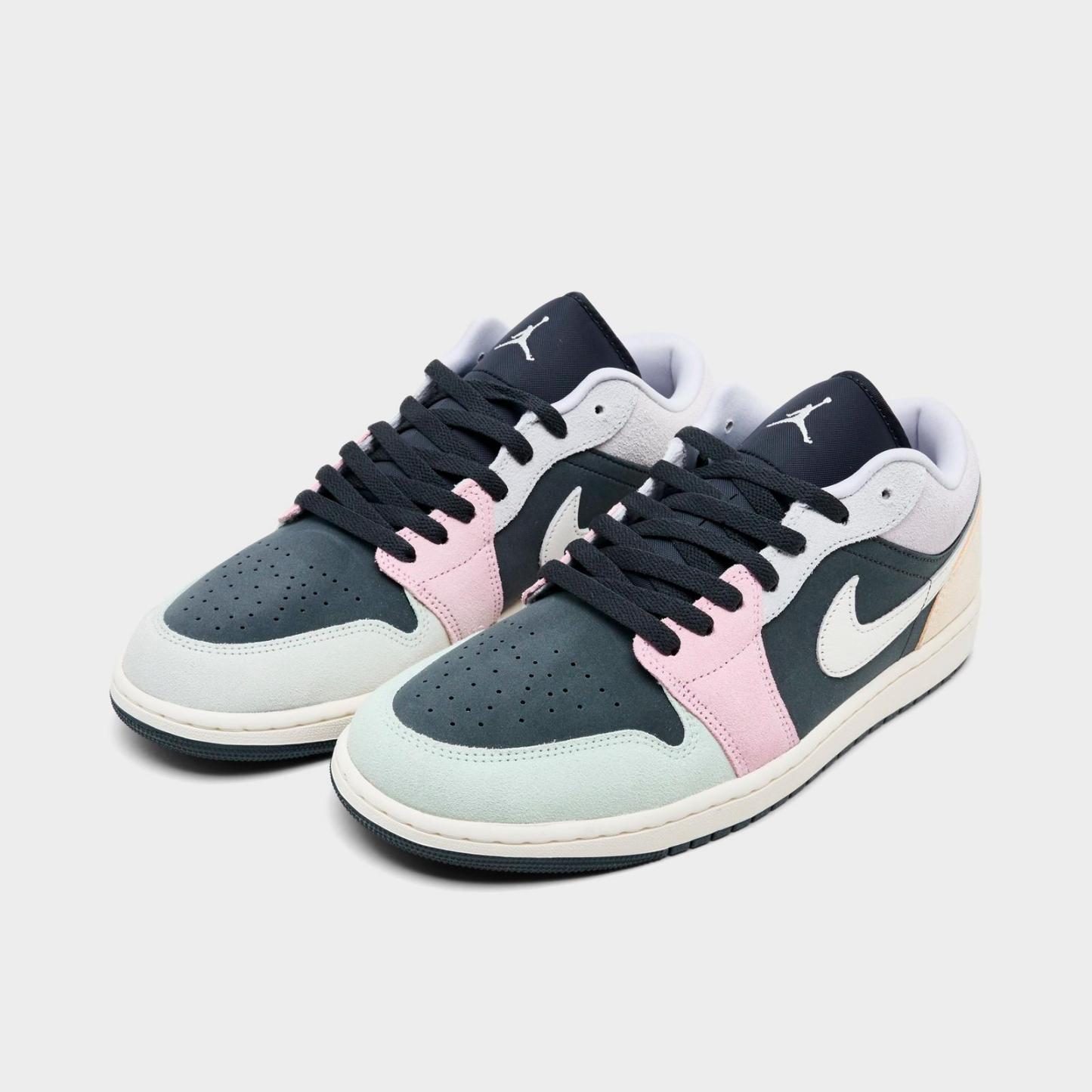 Men's Air Jordan Retro 1 Low SE Casual Shoes - Anthracite/Muslin/Iris Whisper/Sail - view 2