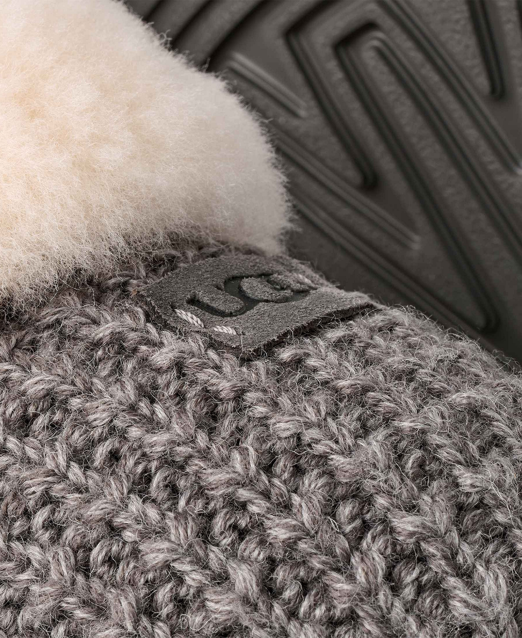 UGG® Kids Cozy II Knit Slip-On Slippers - Charcoal