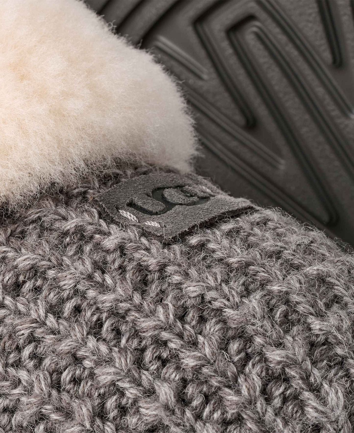 UGG® Kids Cozy II Knit Slip-On Slippers - Charcoal