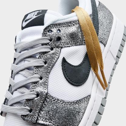 Women's Nike Dunk Low SE Casual Shoes - Metallic Silver/Off Noir/White/Silver