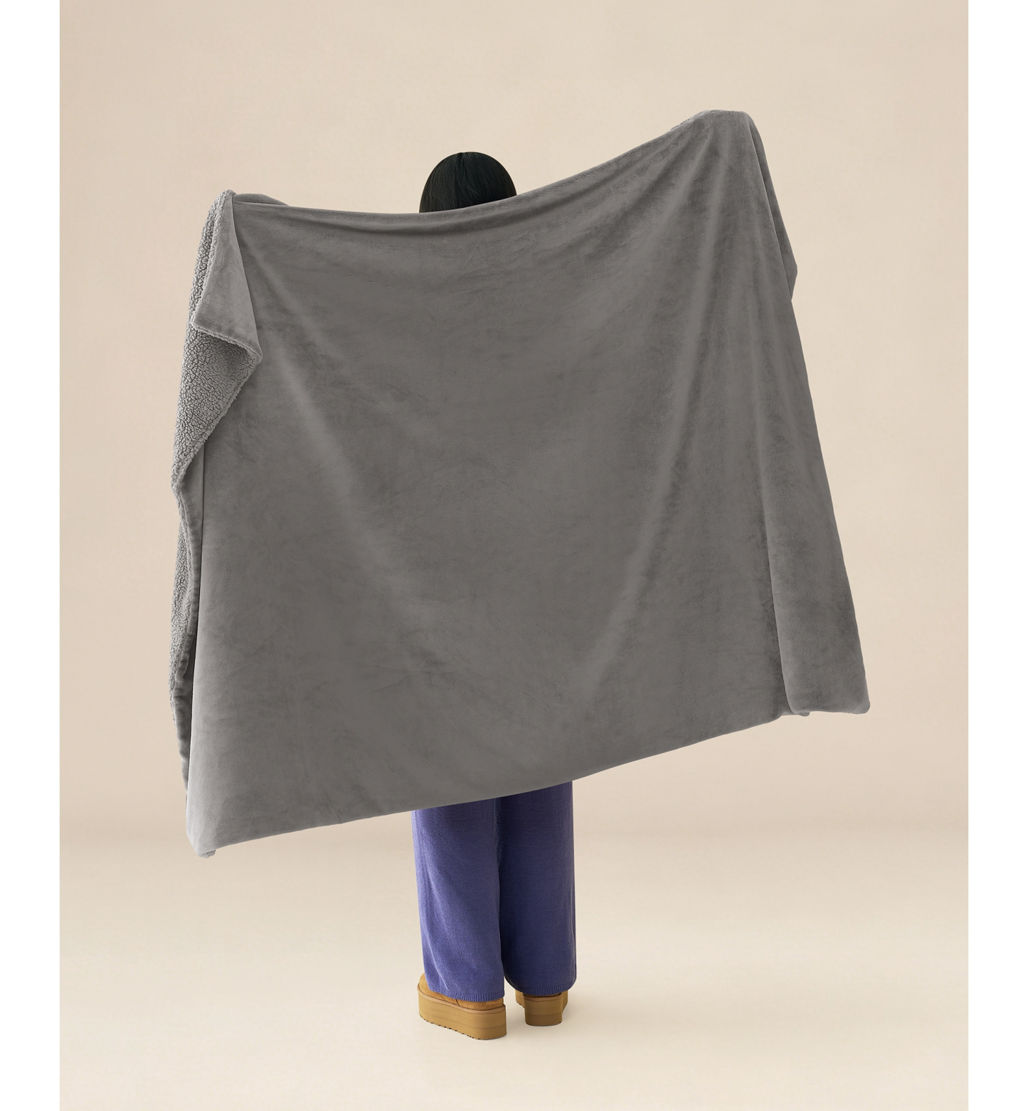 UGG® Avery Reversible Throw, 50" x 70" - Seal Gray