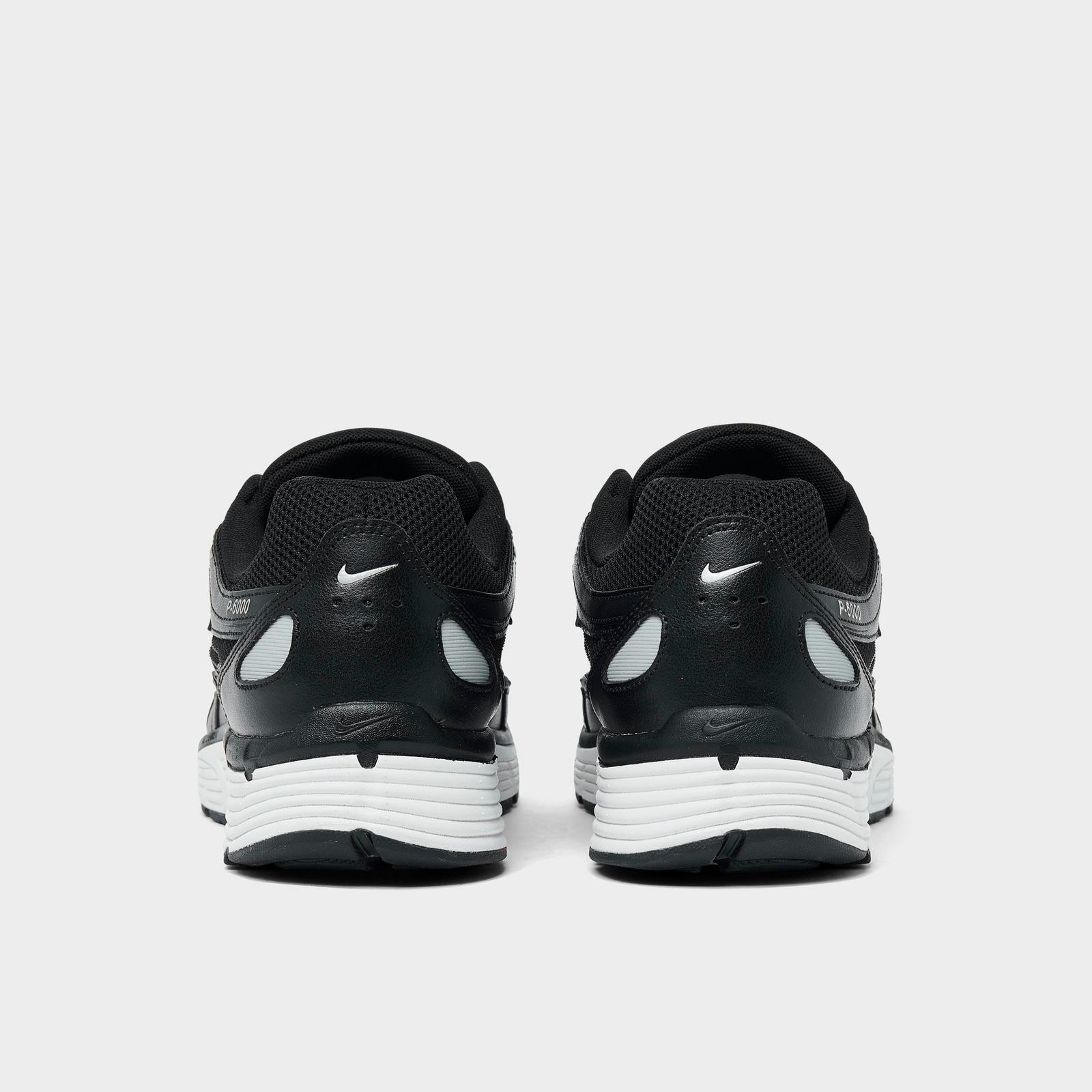 Men's Nike P-6000 Casual Shoes - Black/White/Metallic Silver/Black
