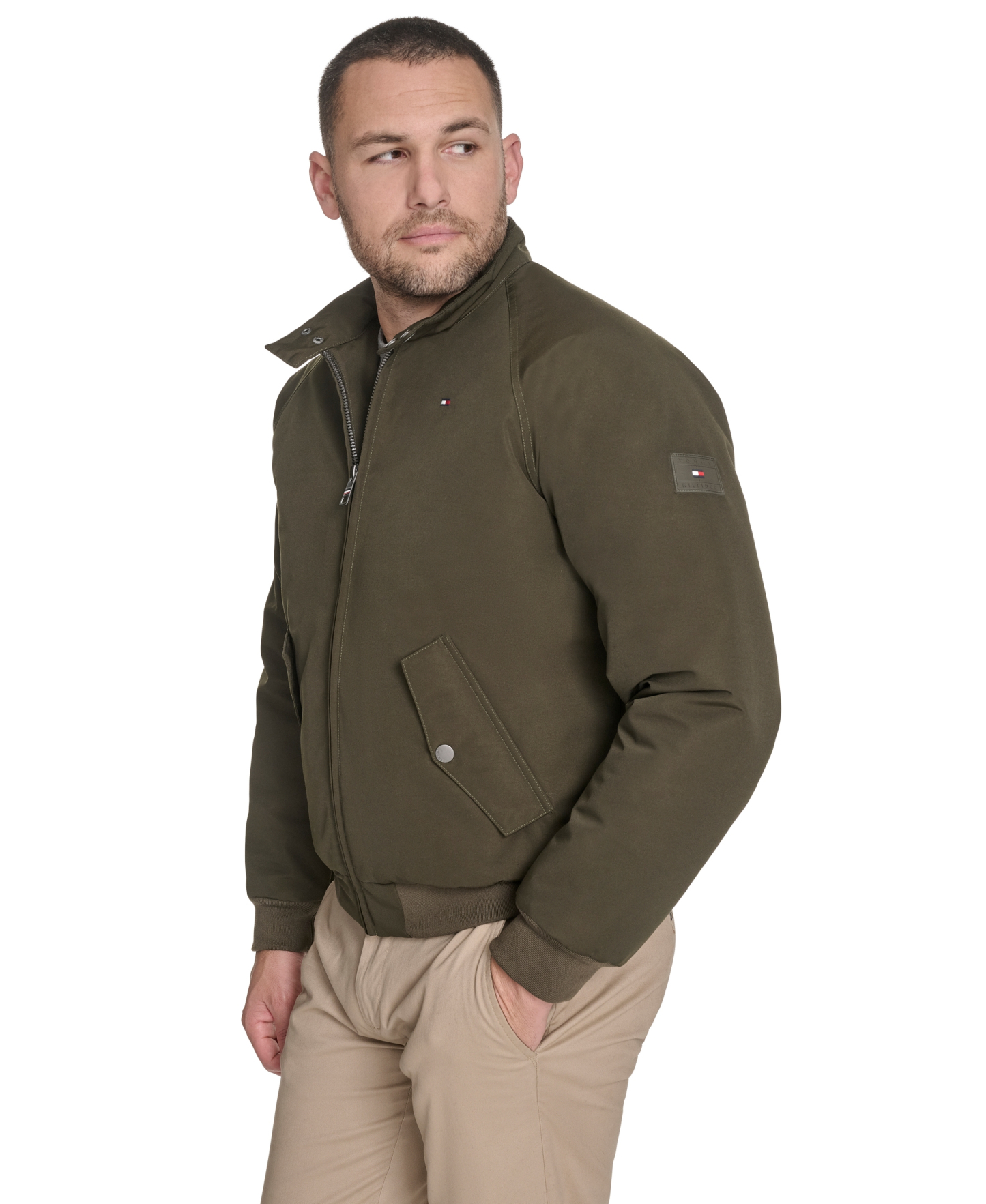 Tommy Hilfiger Men's New Modern Bomber - Olive