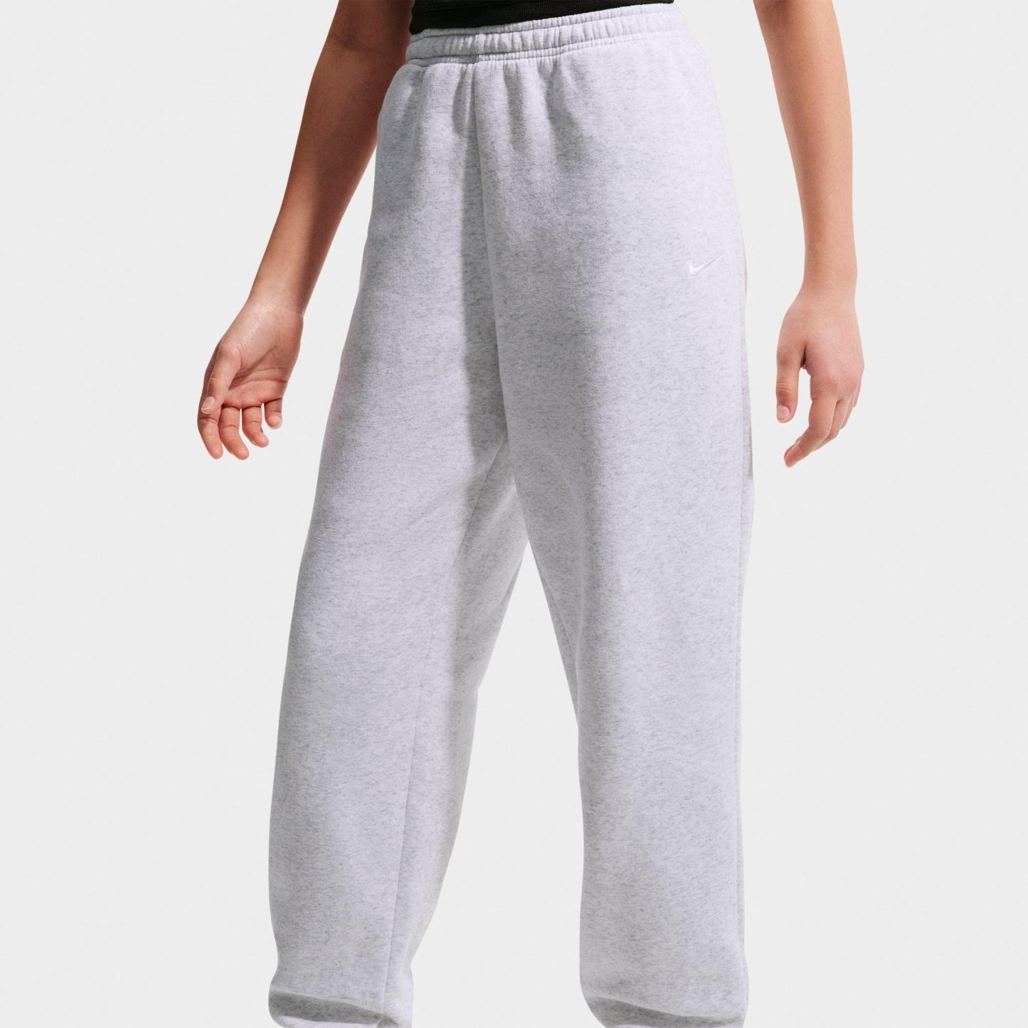Girls' Big Kids' Nithtke Sportswear Studio Fleece Jogger Pants - Birch Heather/White/White