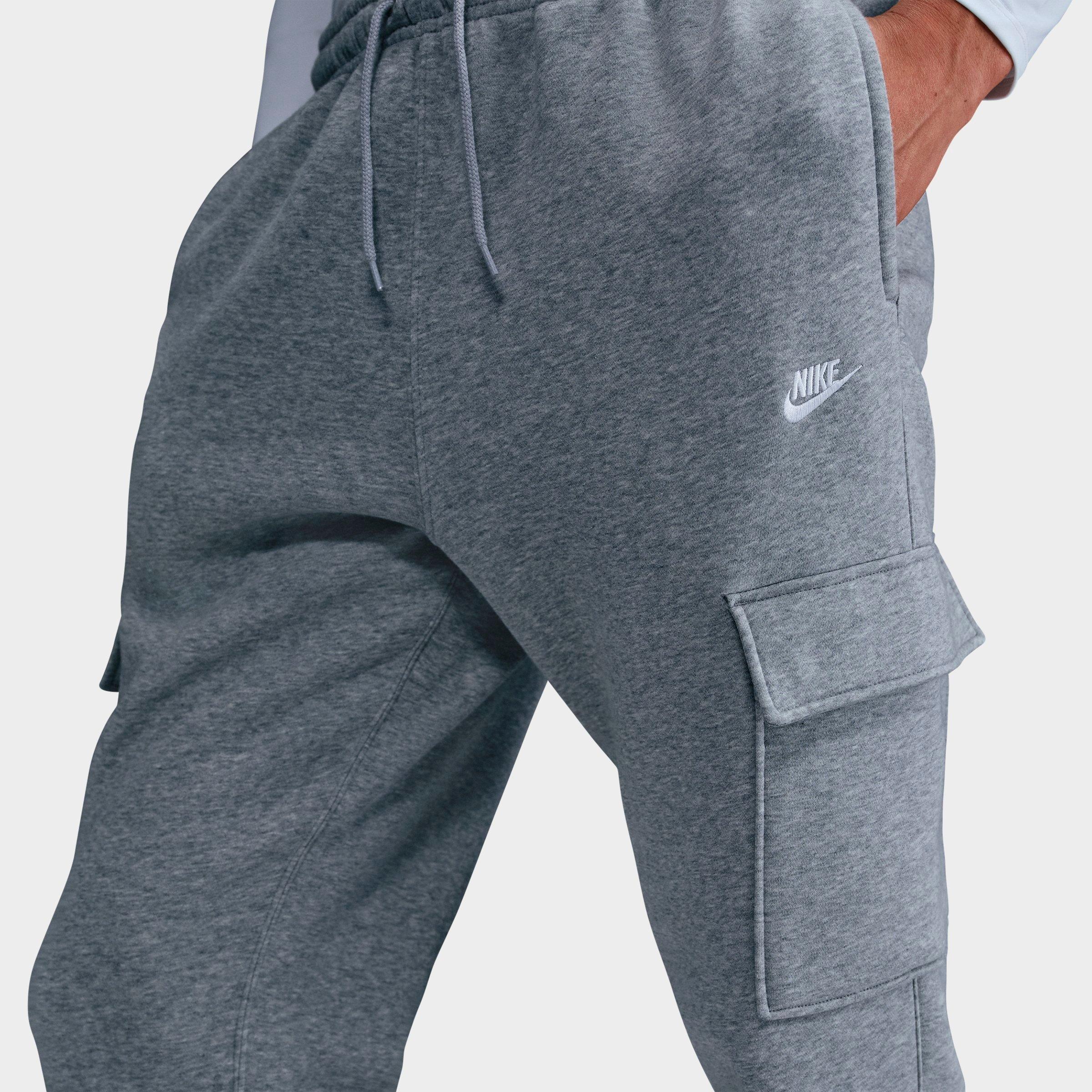 Men's Nithtke Club Fleece Cargo Jogger Pants - Dark Grey Heather/Light Smoke Grey/White
