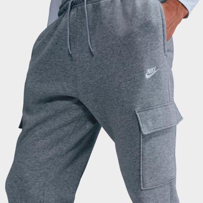 Men's Nithtke Club Fleece Cargo Jogger Pants - Dark Grey Heather/Light Smoke Grey/White