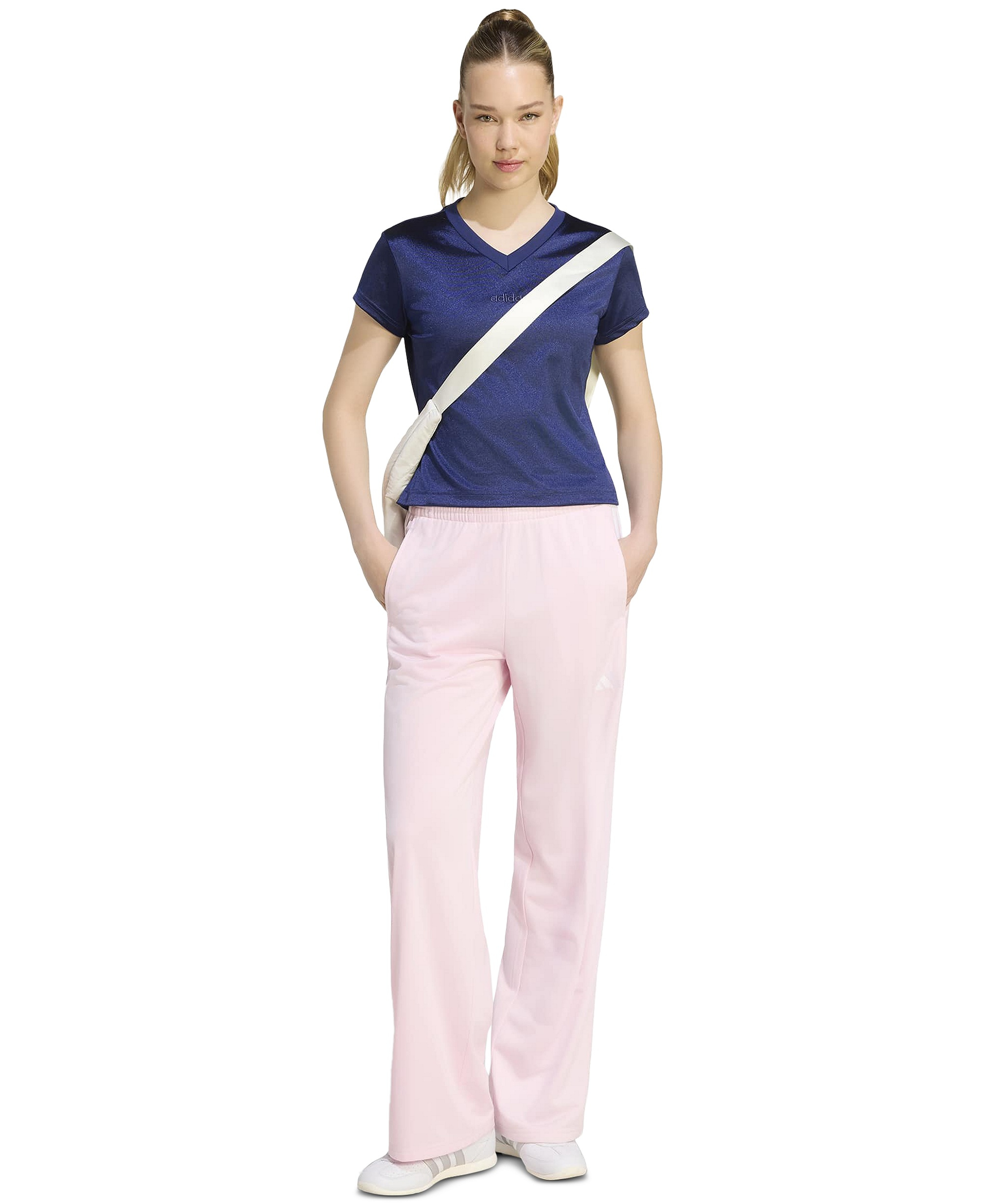 adidas Women's Dayready Wide-Leg Track Pants - Clear Pink