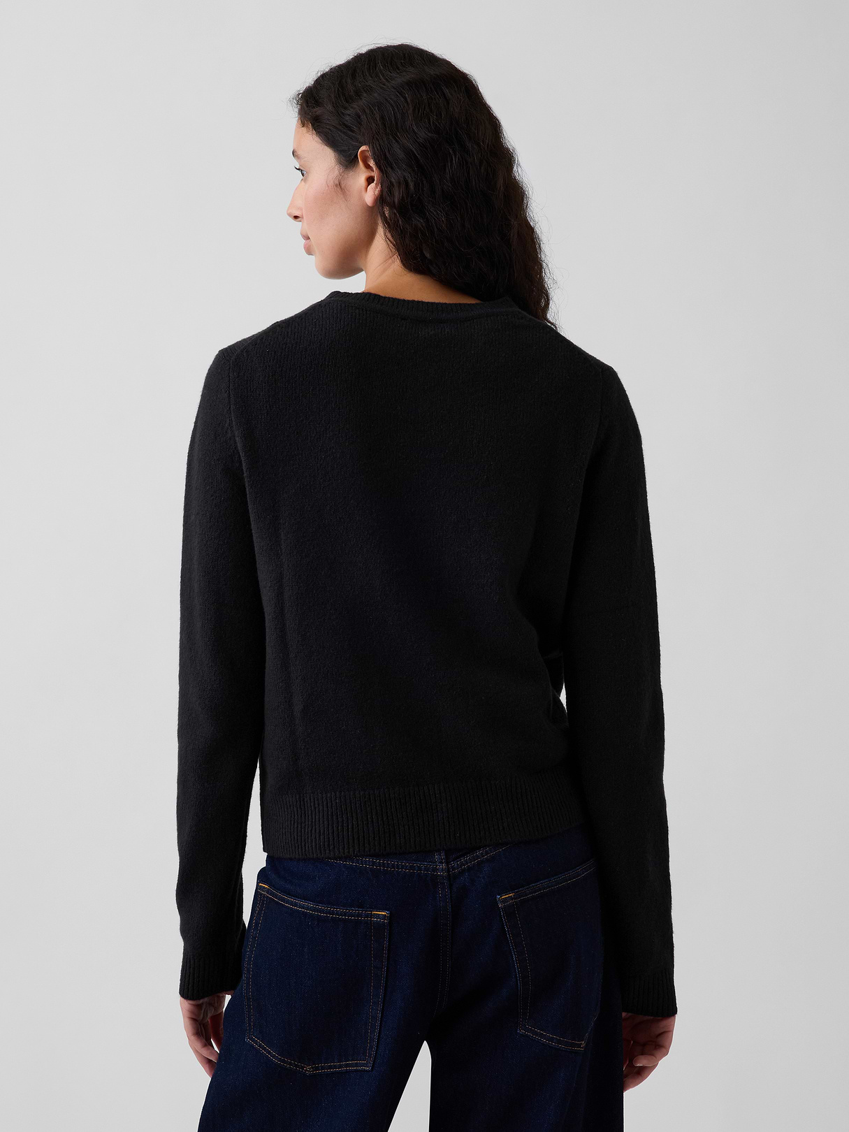CashSoft Crew Sweater - Black