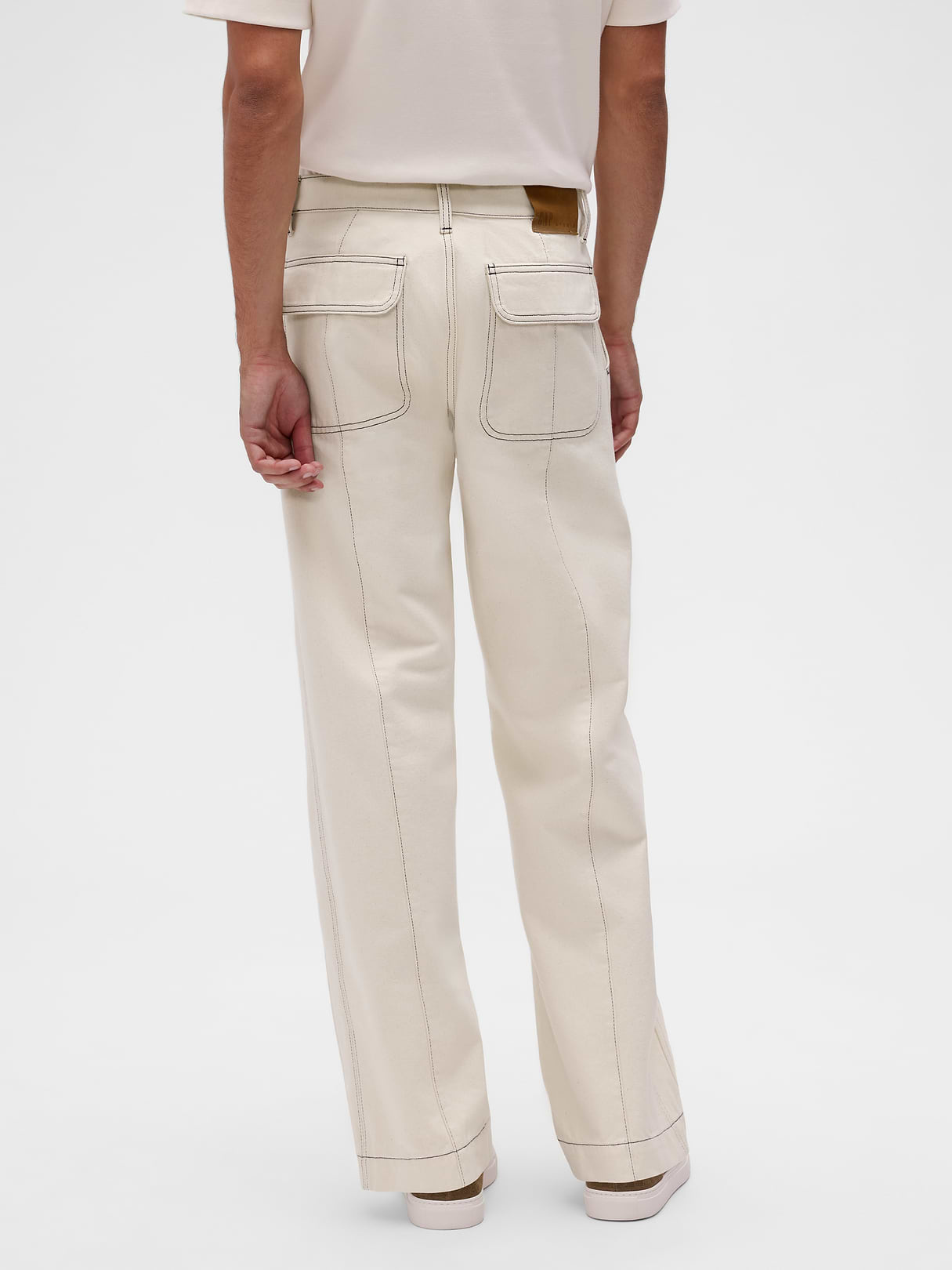 GapStudio Relaxed Utility Jeans - Ecru rinse