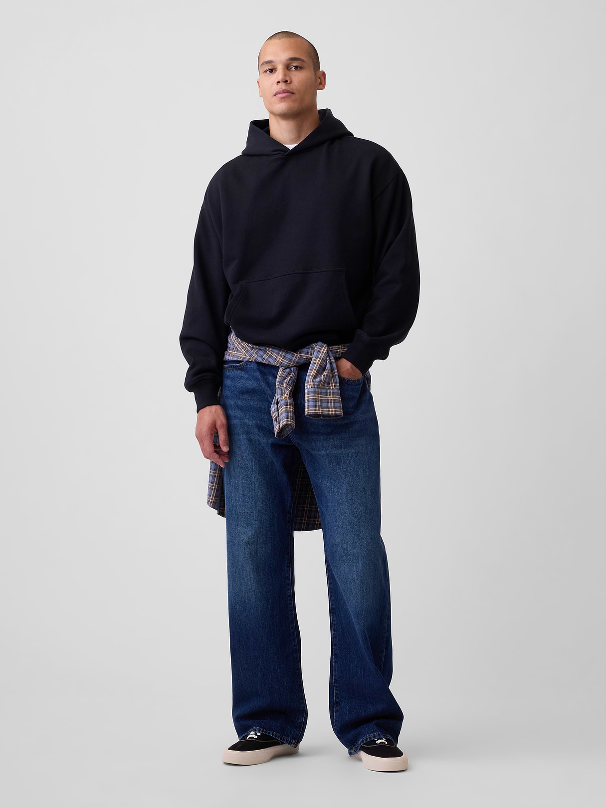 Adult Heavyweight Oversized Hoodie - True black