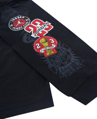 Jordan Boys' 4-7 I23 Highway Long-Sleeve T-Shirt - BLACK