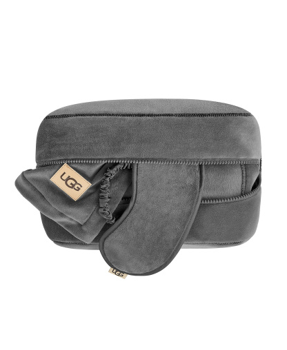UGG® Raegan 3-Piece Throw, Eye Mask and Case Gift Set - Chestnut