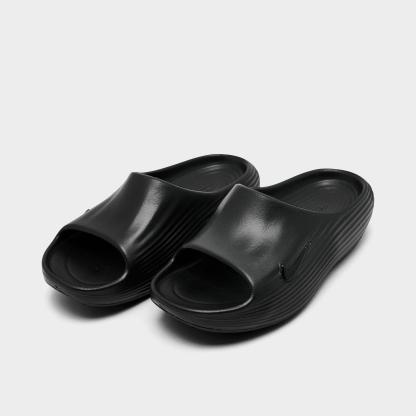 Women's Nithtke ReactX Rejuven8 Slide Sandals - Black/Black/Black - Both shoes facing left