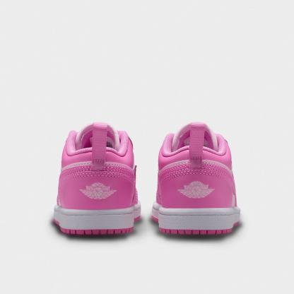 Little Kids' Air Jordan Retro 1 Low OG Casual Shoes - China Rose/White/Pink Foam - view 4