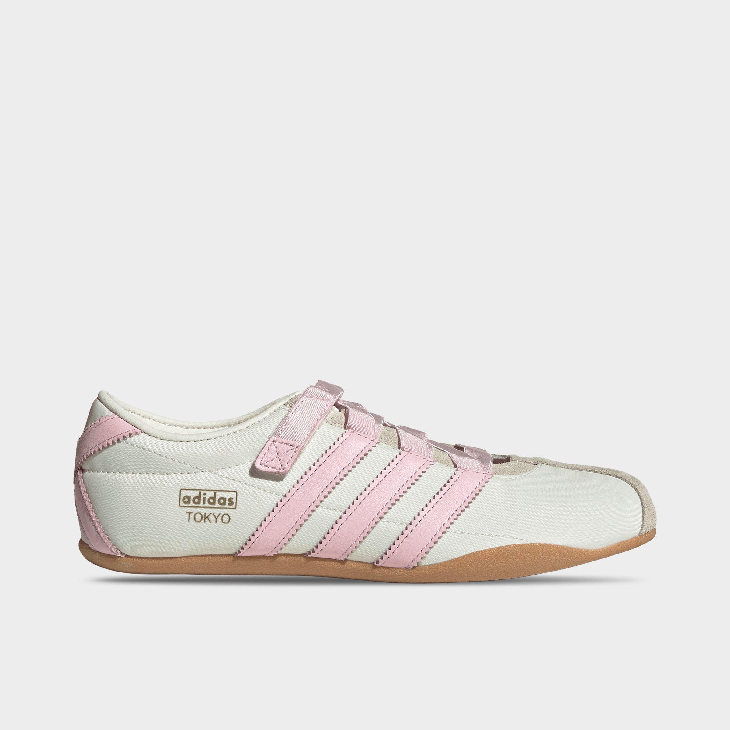 Women's adidas Originals Tokyo MJ Casual Shoes - Part 2 - White/Off White/Clear Pink - Left shoe facing left. Outside of the shoe.