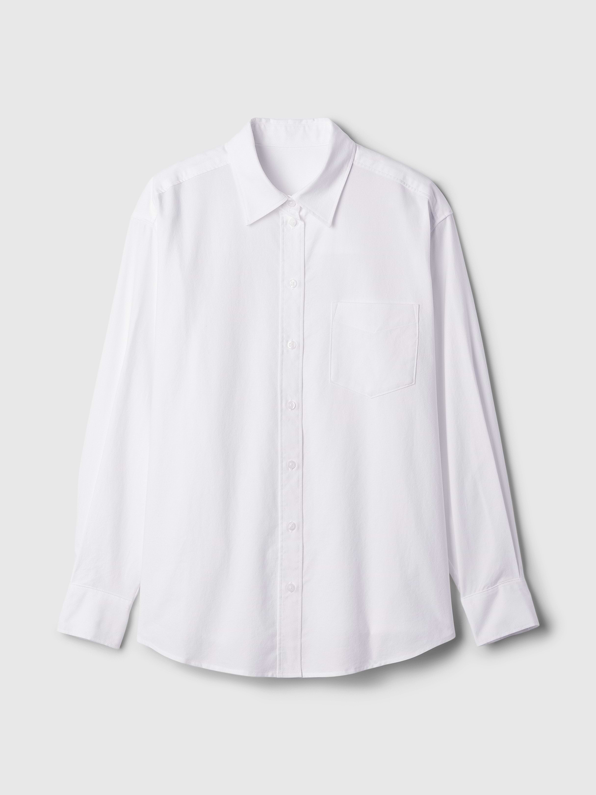 Organic Cotton Poplin Big Shirt - Optic white