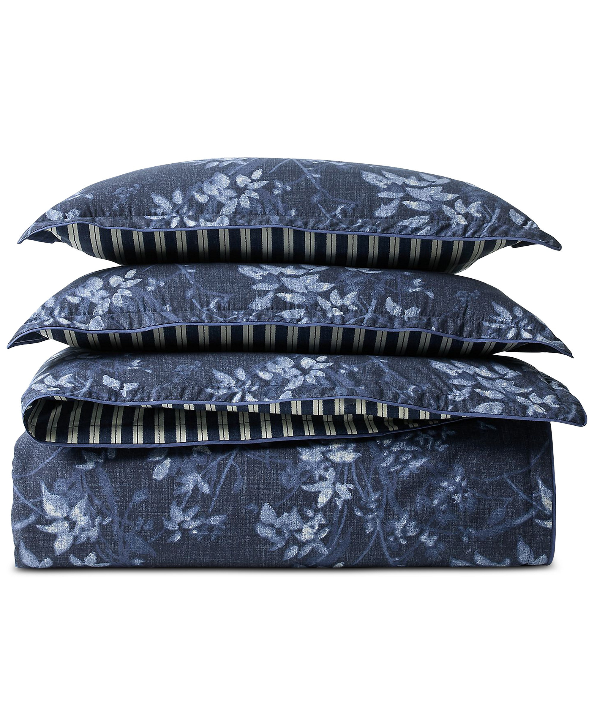 Lauren Ralph Lauren Caterina 3-Pc. Duvet Cover Set, Full/Queen - Navy