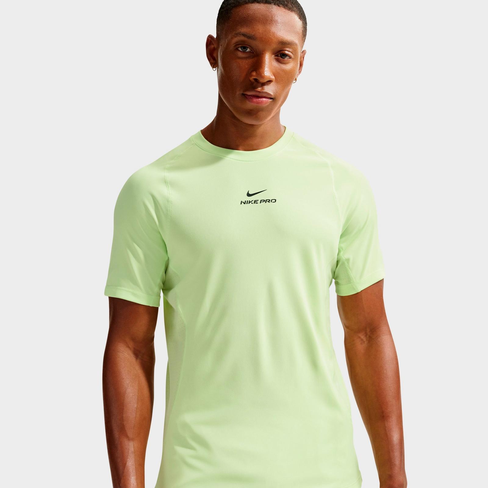 Men's Nike Pro Dri-FIT Training Top - Light Liquid Lime/Black
