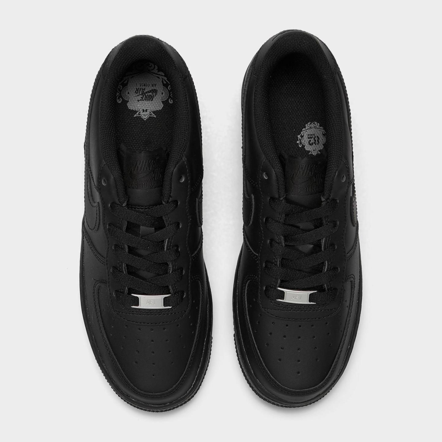 Big Kids' Nike Air Force 1 Low Casual Shoes - Black/Black