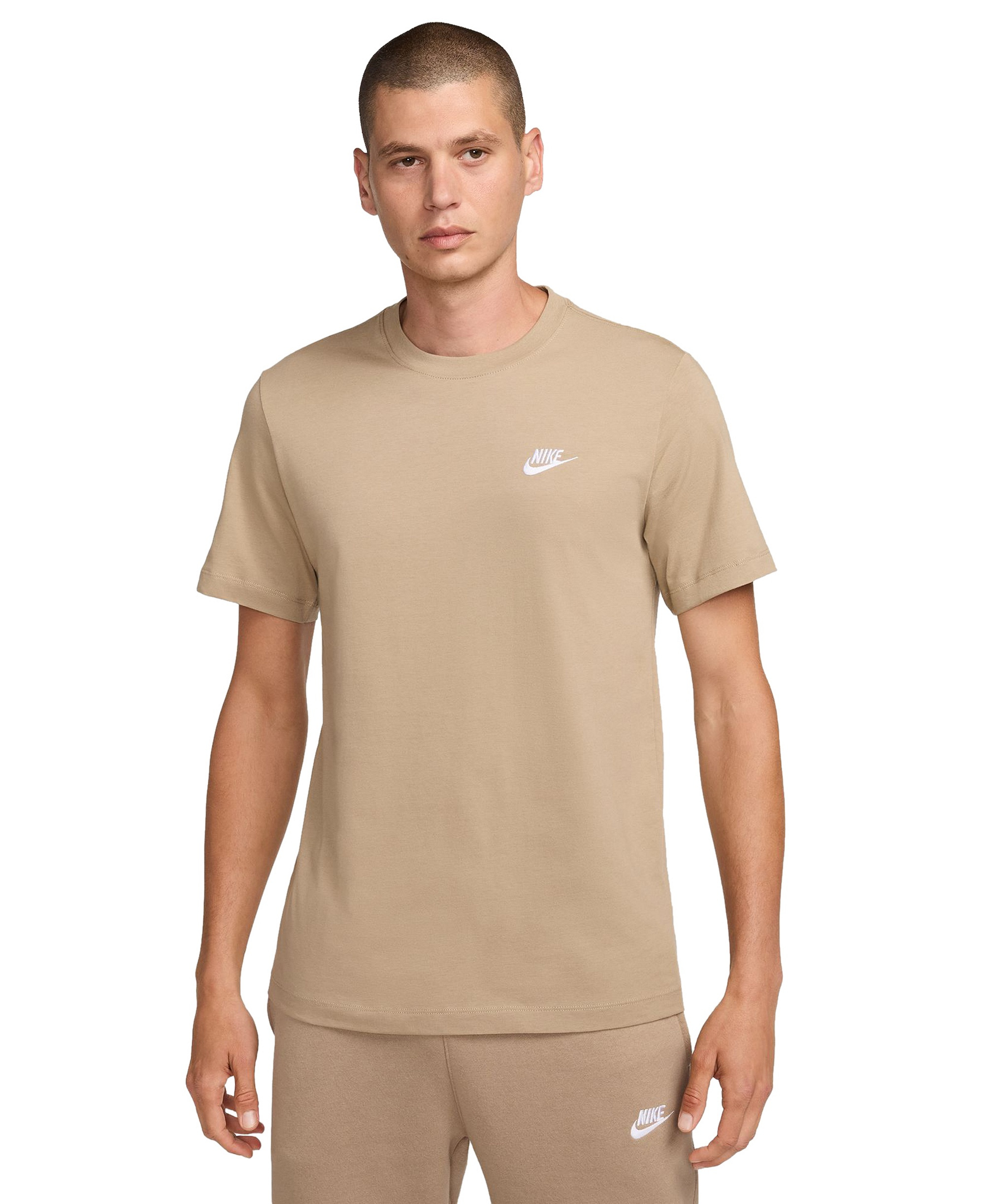 Nike Men's Sportswear Club Crewneck T-Shirt - Beige
