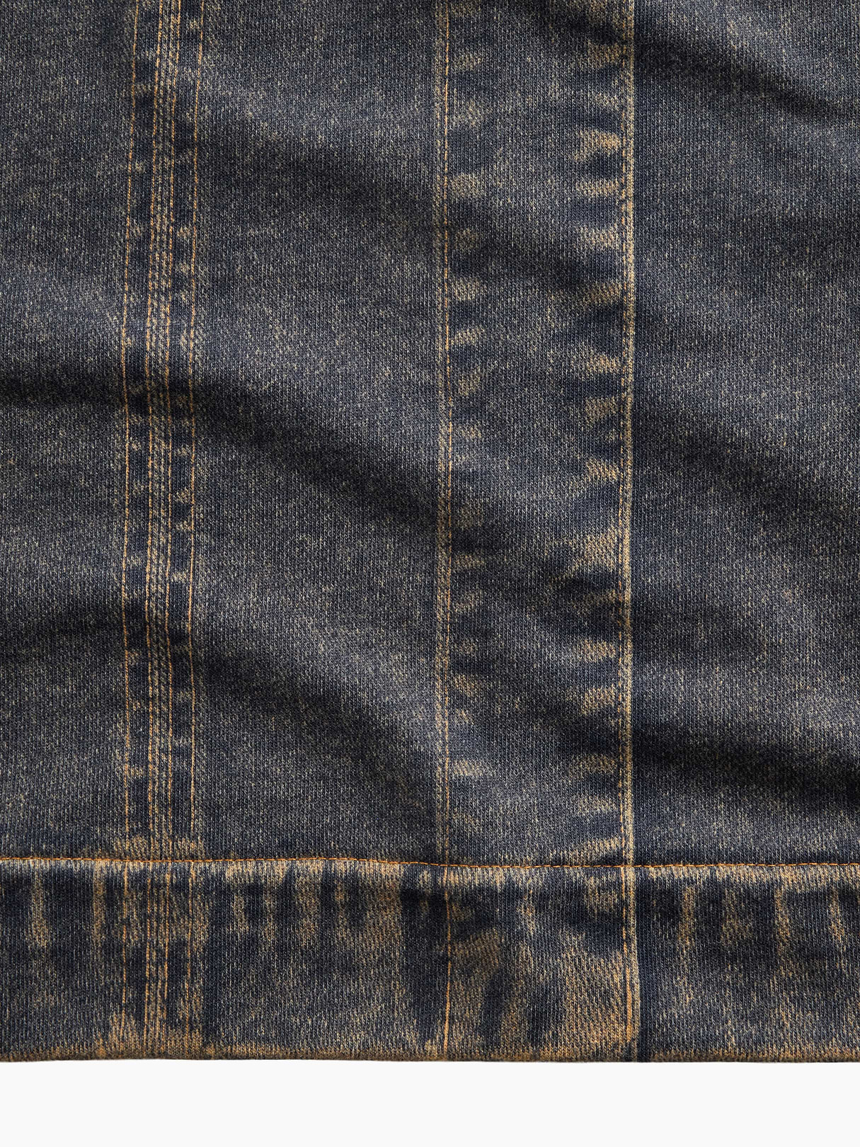 GapStudio Printed Denim Terry Dress - Dark denim