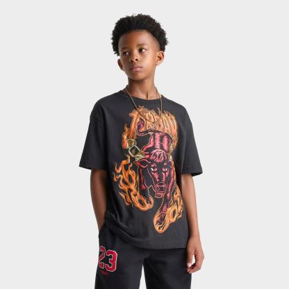 Big Kids' Jordan Toro Bravo Retro Graphic T-Shirt - Black - view 1
