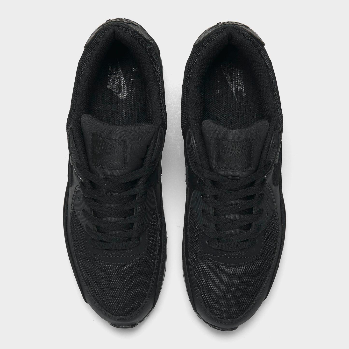 Men's Nithtke Air Max 90 Casual Shoes - Part 2 - Black/Black/Black/Black - Top view