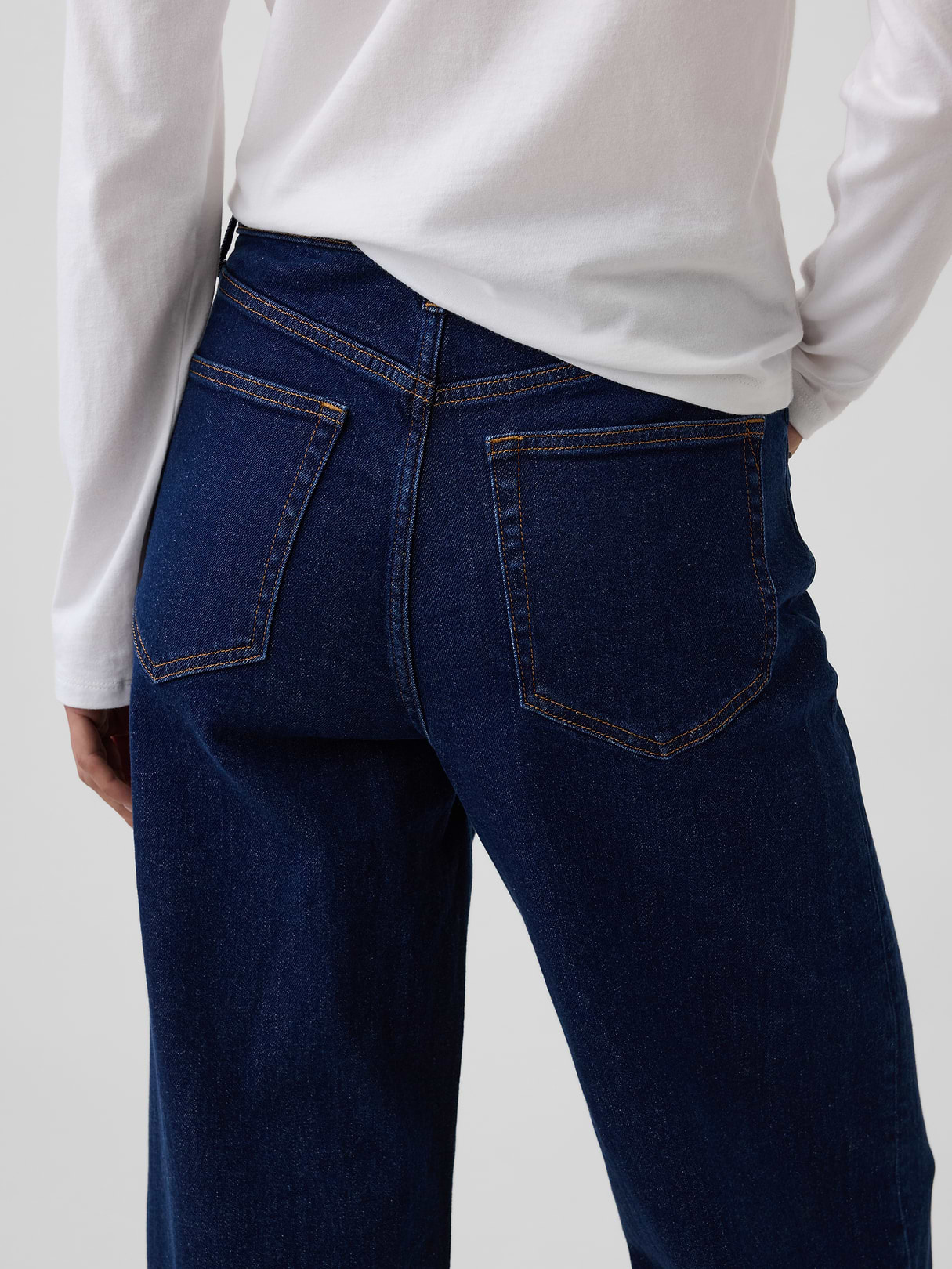 High Rise Stride Wide-Leg Jeans - Rinse wash