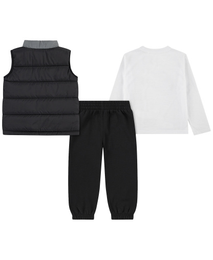 Nike Toddler Boys' 2T-4T Crewneck T-Shirt, Vest and Pants, 3-Piece Set - Black