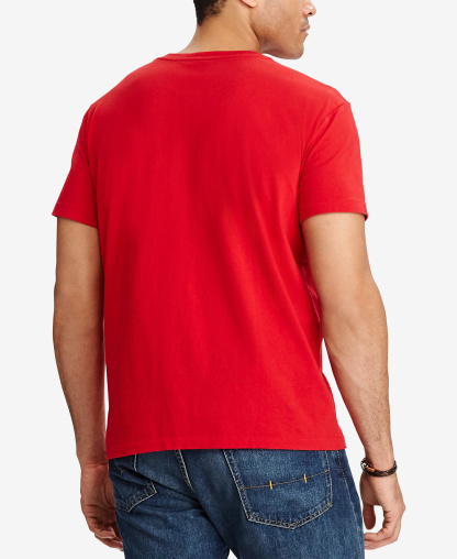 Polo Ralph Lauren Men's Big & Tall V-Neck T-Shirt - Red