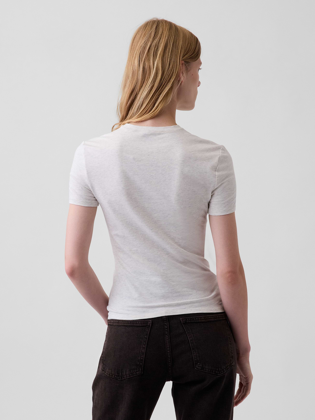 CloseKnit Jersey T-Shirt - Pale heather grey