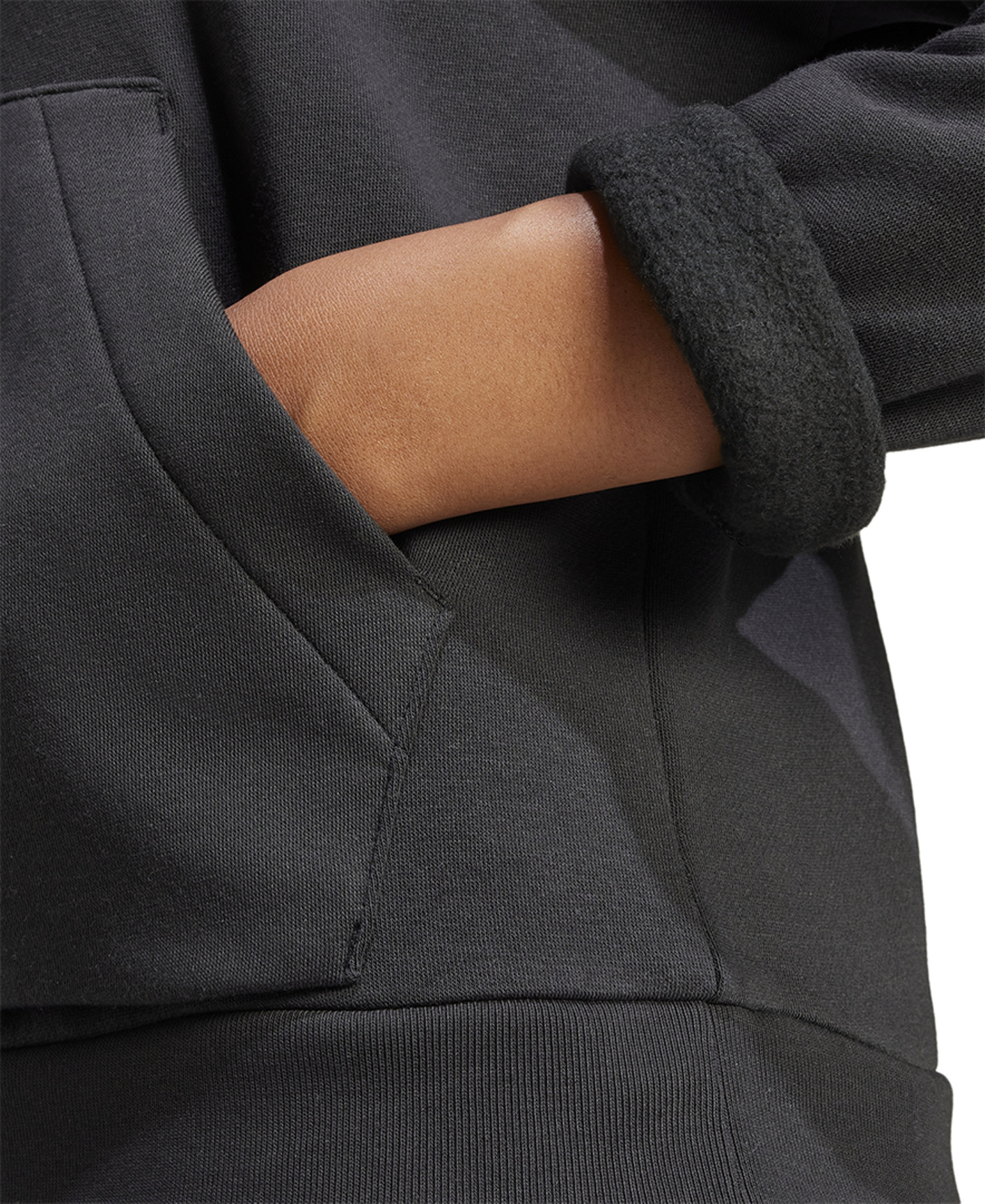 adidas Women's Essentials Long-Sleeve Logo Hoodie - Black/White